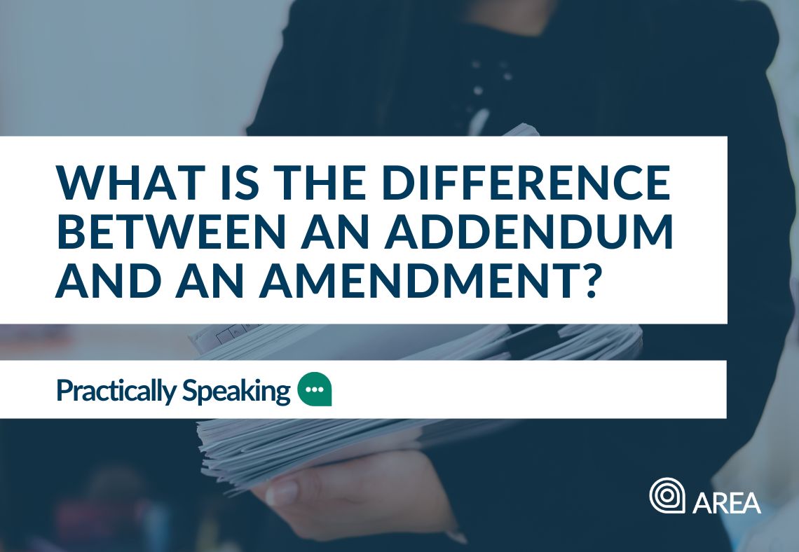 What is the difference between an addendum and an amendment 